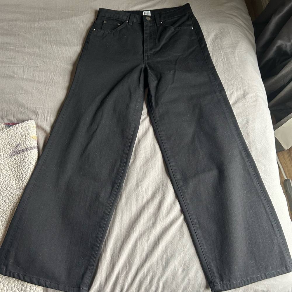 Toteme Black Straight Leg Jeans